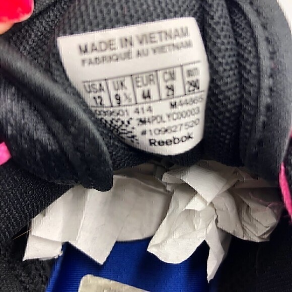 Reebok Women's Black Running Athletic Shoes Hot Pink Accents Sublite Size 12 - Picture 10 of 12